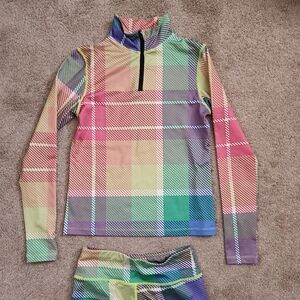 Asos check ski leggings and top NWOT